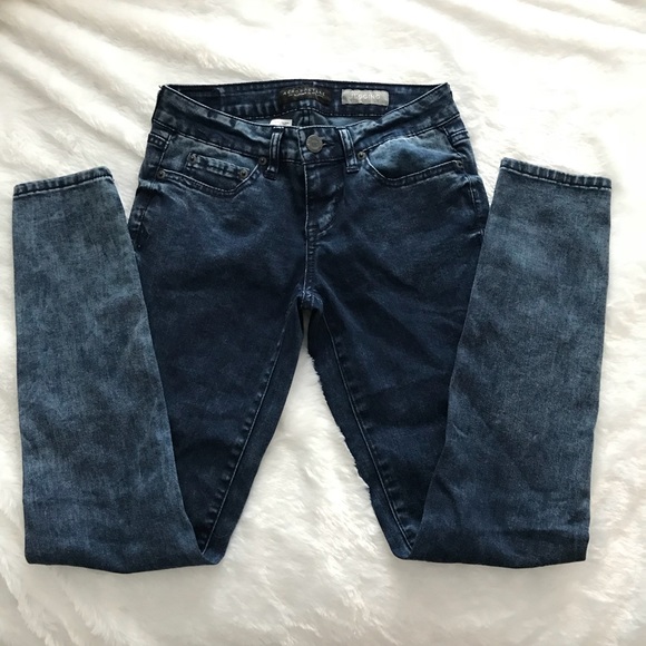 Aeropostale Knee Slit Acid Wash Jeggings Size 0 - Picture 2 of 7